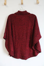 Chico's Red & Black Shimmer Poncho Top | L/XL