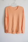 Athleta Coaster Luxe Waffle Orange Sweatshirt | S