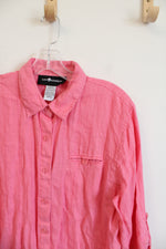 Sag Harbor Pink Adjustable Sleeve Blouse | SM