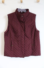 G.H. Bass & Co. Burgundy Quilted Vest | XL