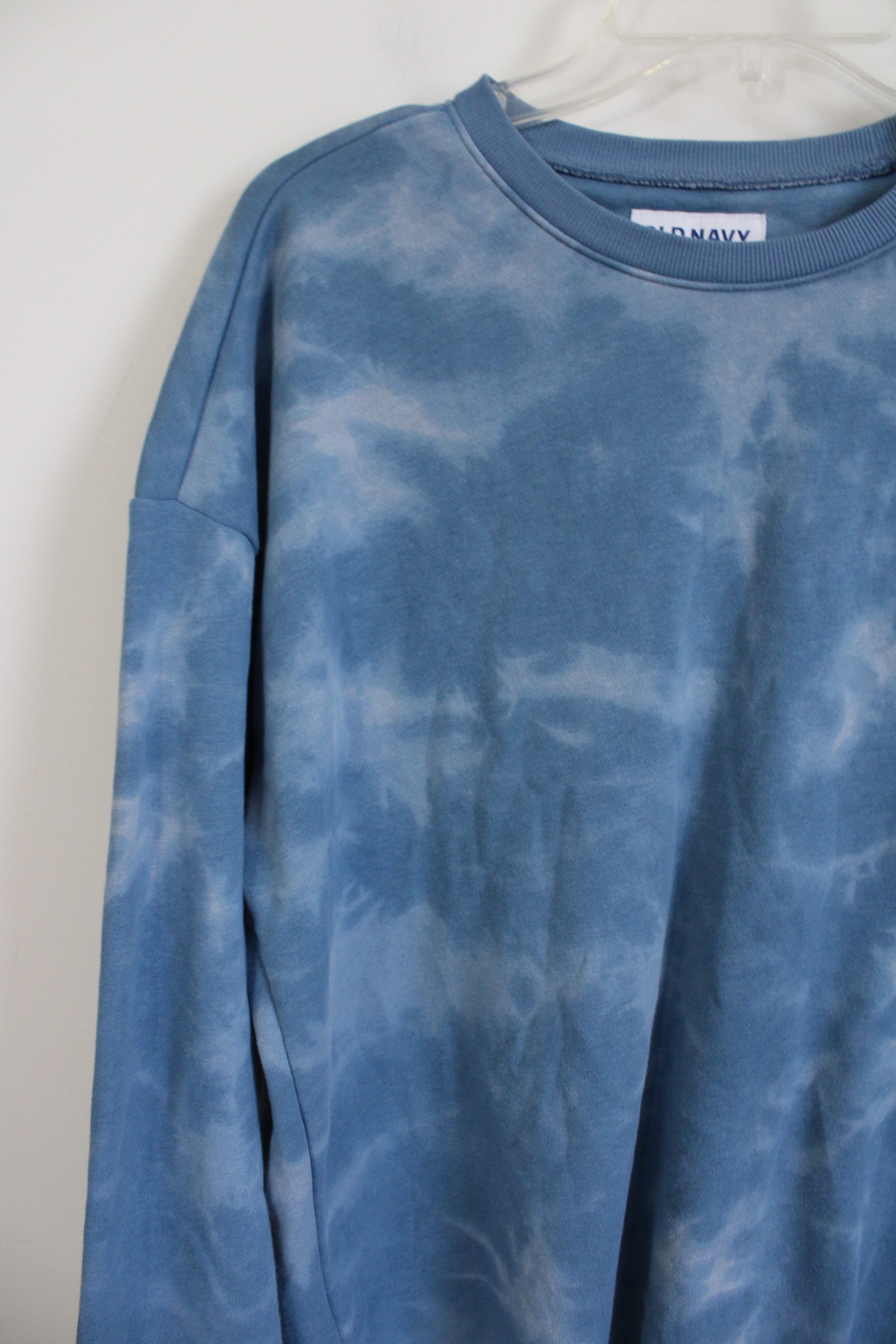 Old Navy Blue Tie Dye Fleece Lined Sweatshirt | L