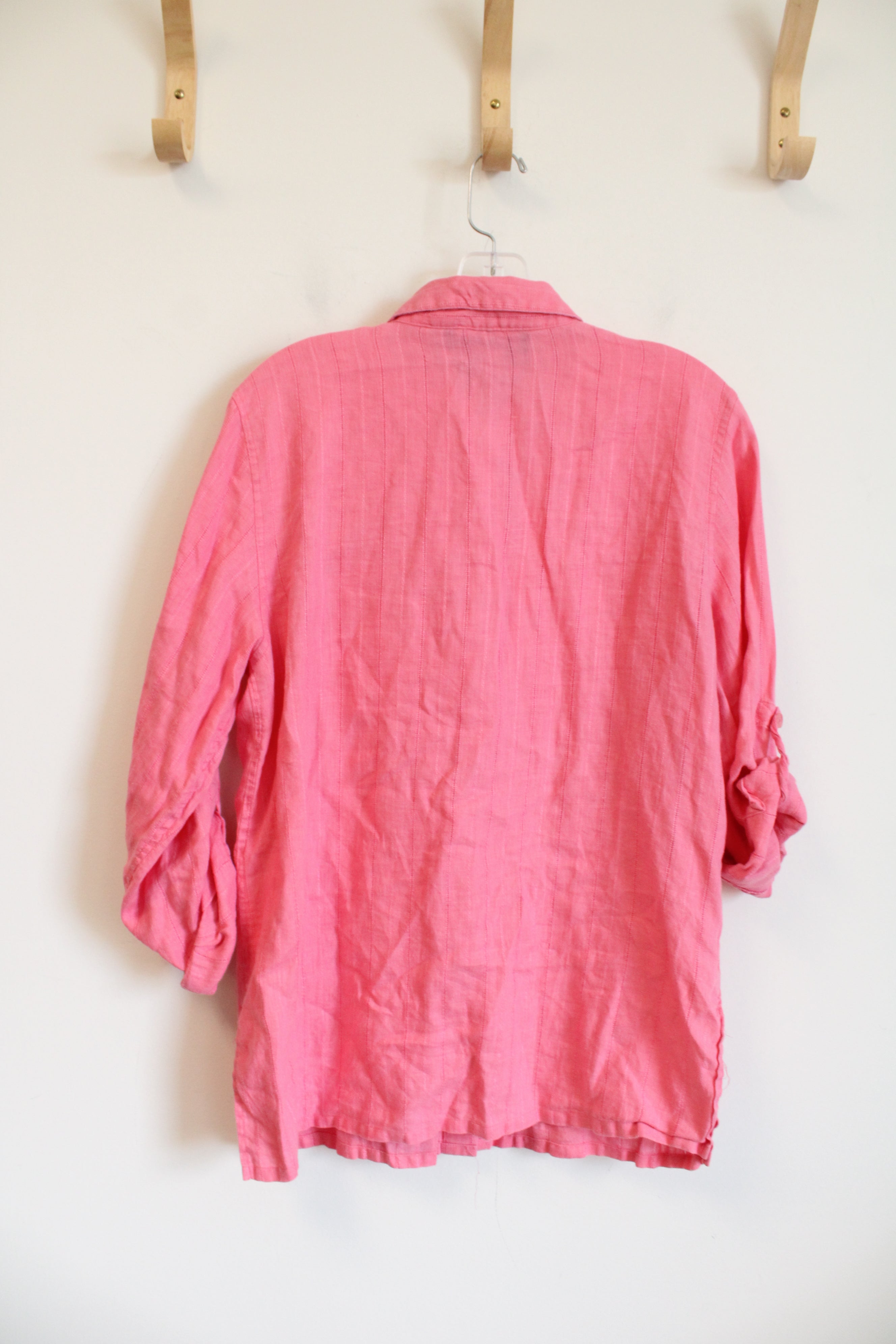 Sag Harbor Pink Adjustable Sleeve Blouse | SM