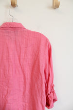 Sag Harbor Pink Adjustable Sleeve Blouse | SM