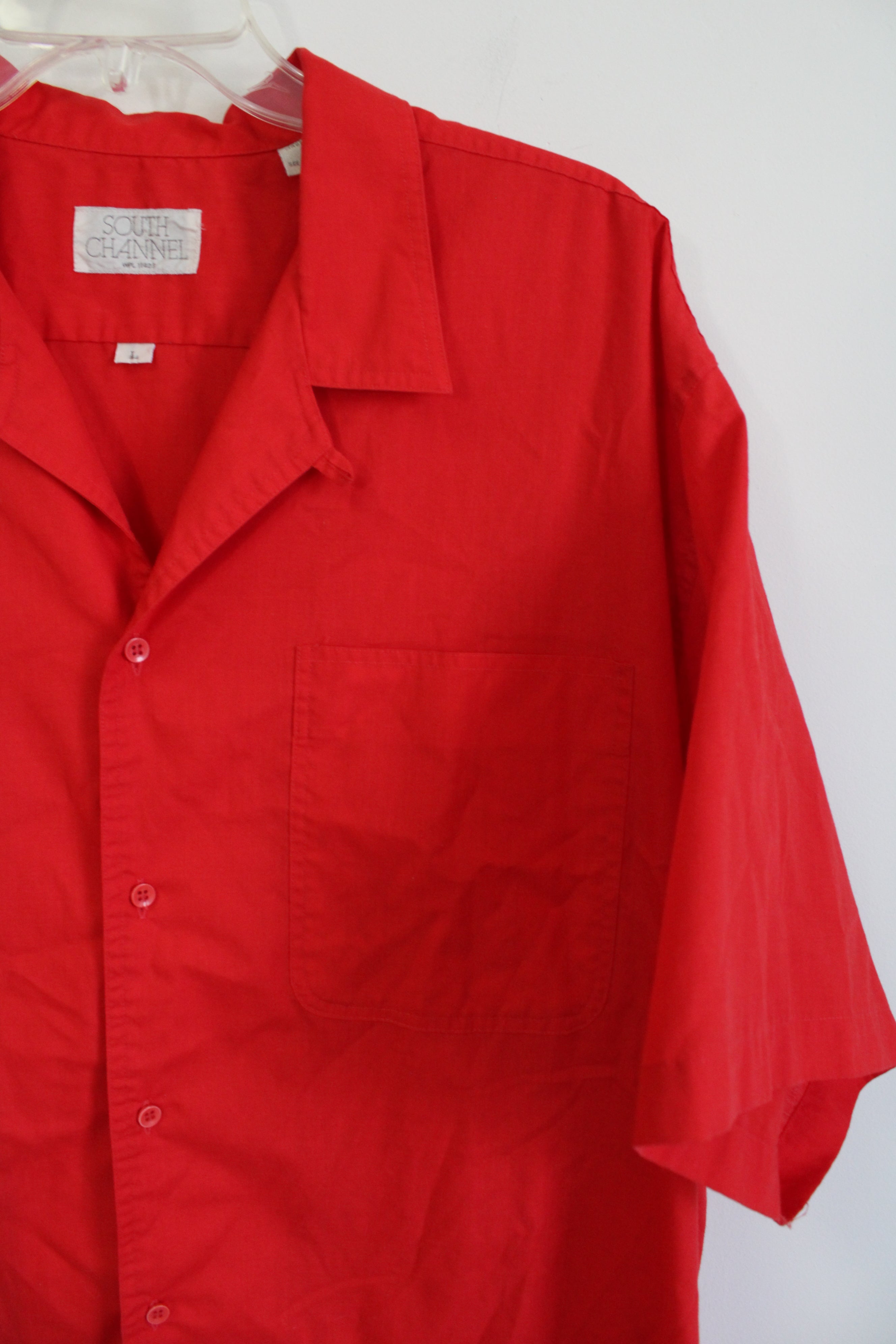 South Channel Red Vintage Button Down Shirt | L