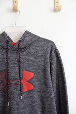 Under Armour Gray & Red Fleece Lined Hoodie | XXL
