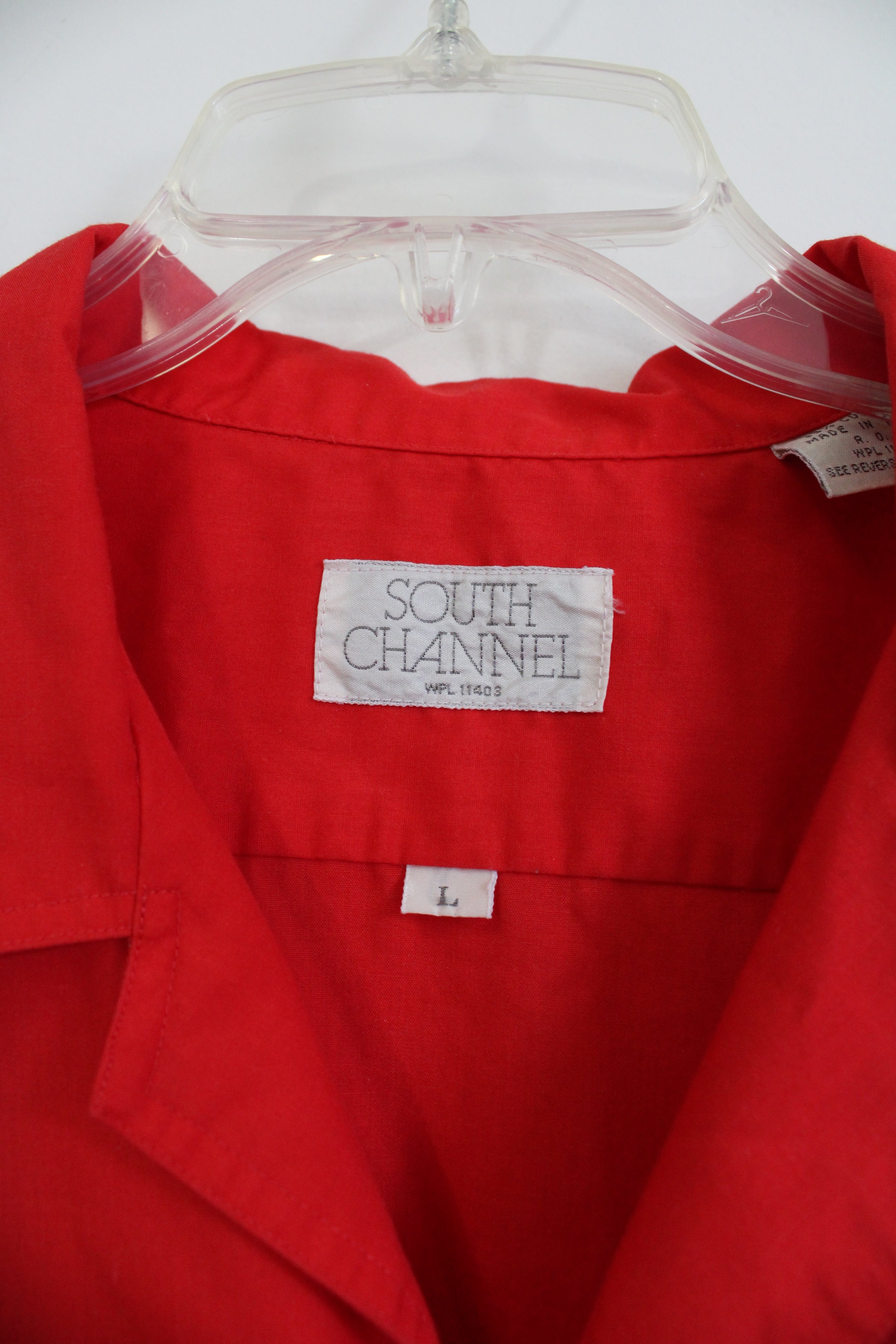 South Channel Red Vintage Button Down Shirt | L