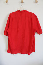 South Channel Red Vintage Button Down Shirt | L