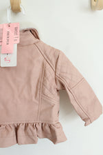 NEW Urban Republic Pink Faux Leather & Fur Coat | 6-9 MO