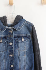 Mudd Girls Denim Gray Hoodie Jacket | 10