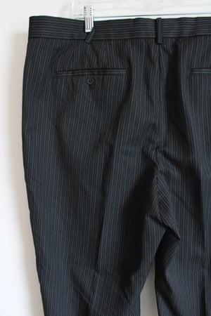 Apt. 9 Black & Blue Pinstripe Dress Pants | 40X30