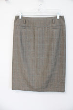 Preswick & Moore Brown & Blue Plaid Pencil Skirt | 8