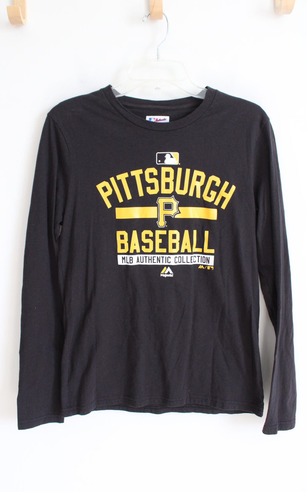 Majestic Authentic Collection Pittsburgh Pirates Black Long Sleeved Shirt | Youth XL (18)