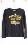 Majestic Authentic Collection Pittsburgh Pirates Black Long Sleeved Shirt | Youth XL (18)