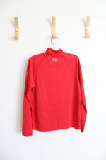 Under Armour Red Phillies Long Sleeved 1/4 Zip Sweatshirt | Youth M