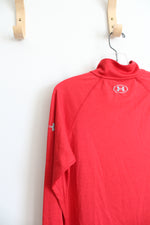 Under Armour Red Phillies Long Sleeved 1/4 Zip Sweatshirt | Youth M