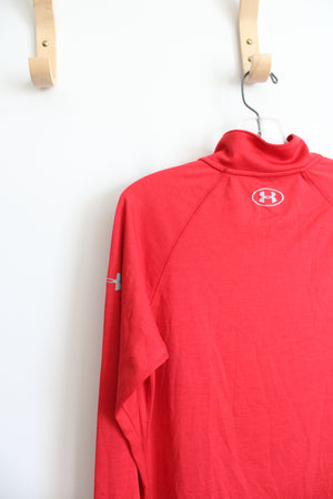 Under Armour Red Phillies Long Sleeved 1/4 Zip Sweatshirt | Youth M