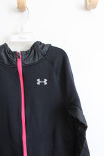 Under Armour Black & Neon Pink Full Zip Jacket | Youth M