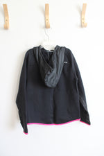 Under Armour Black & Neon Pink Full Zip Jacket | Youth M