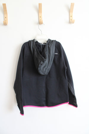 Under Armour Black & Neon Pink Full Zip Jacket | Youth M