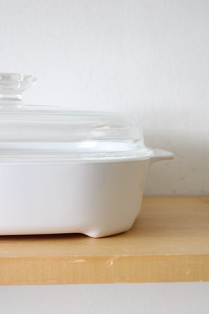 Corning Ware White Covered Dish | 10X10"