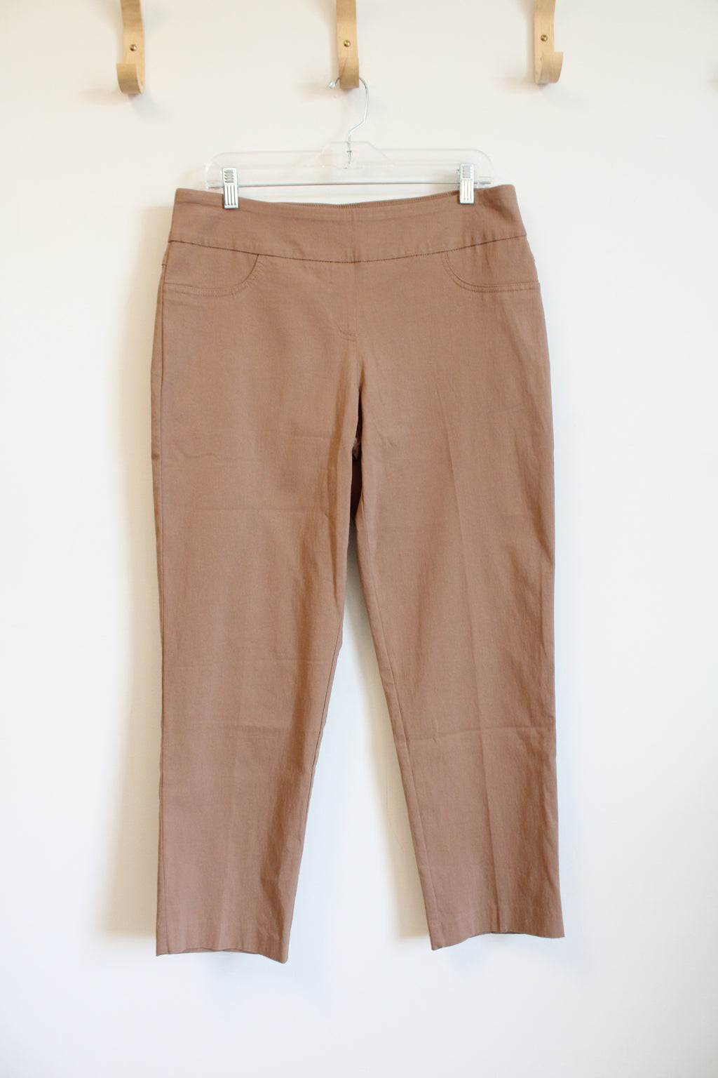 Ruby Rd Tan Elastic Waistband Pants | 14