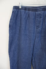 Basic Editions Elastic Waist Denim Pants | XL