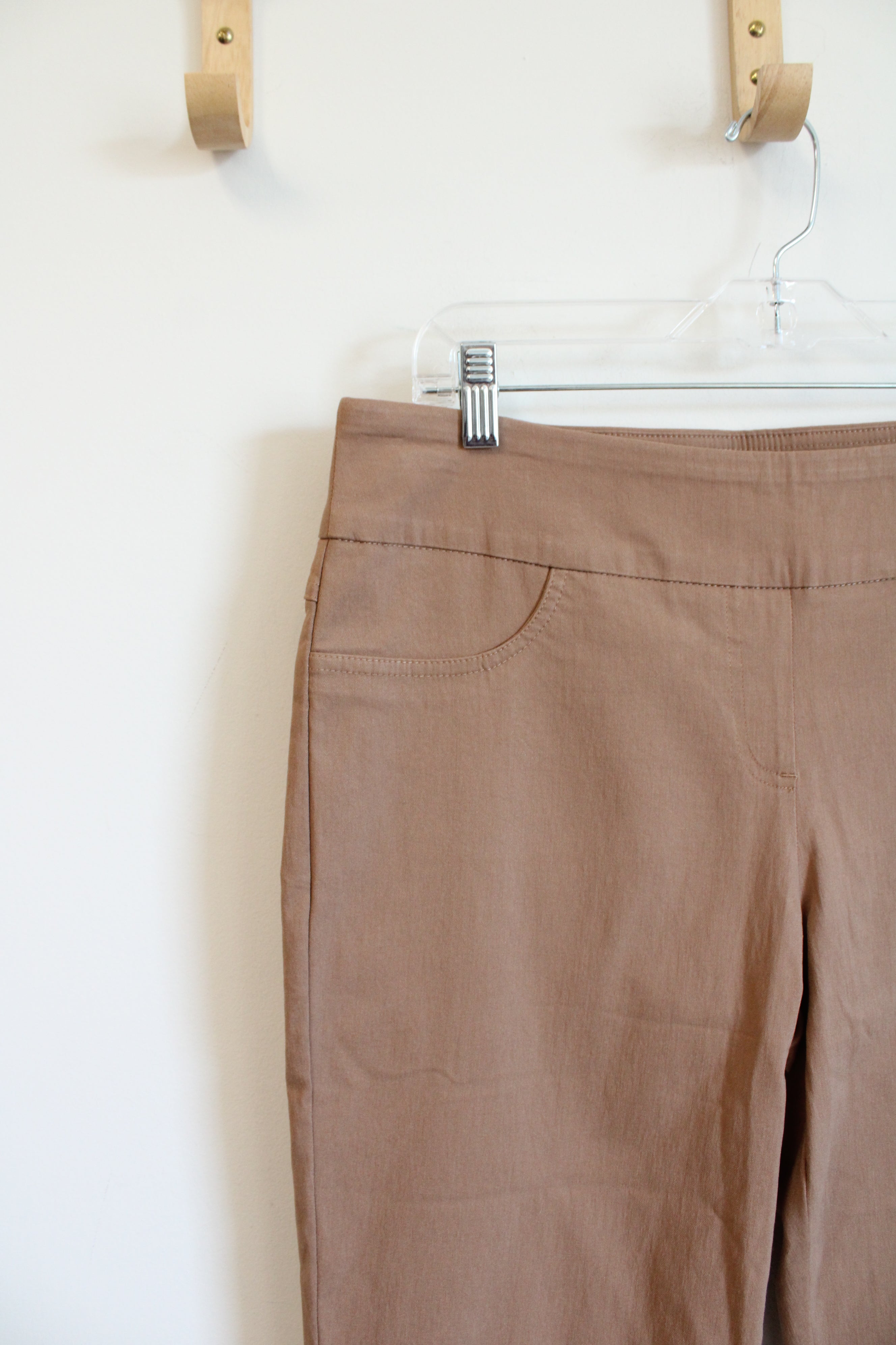 Ruby Rd Tan Elastic Waistband Pants | 14