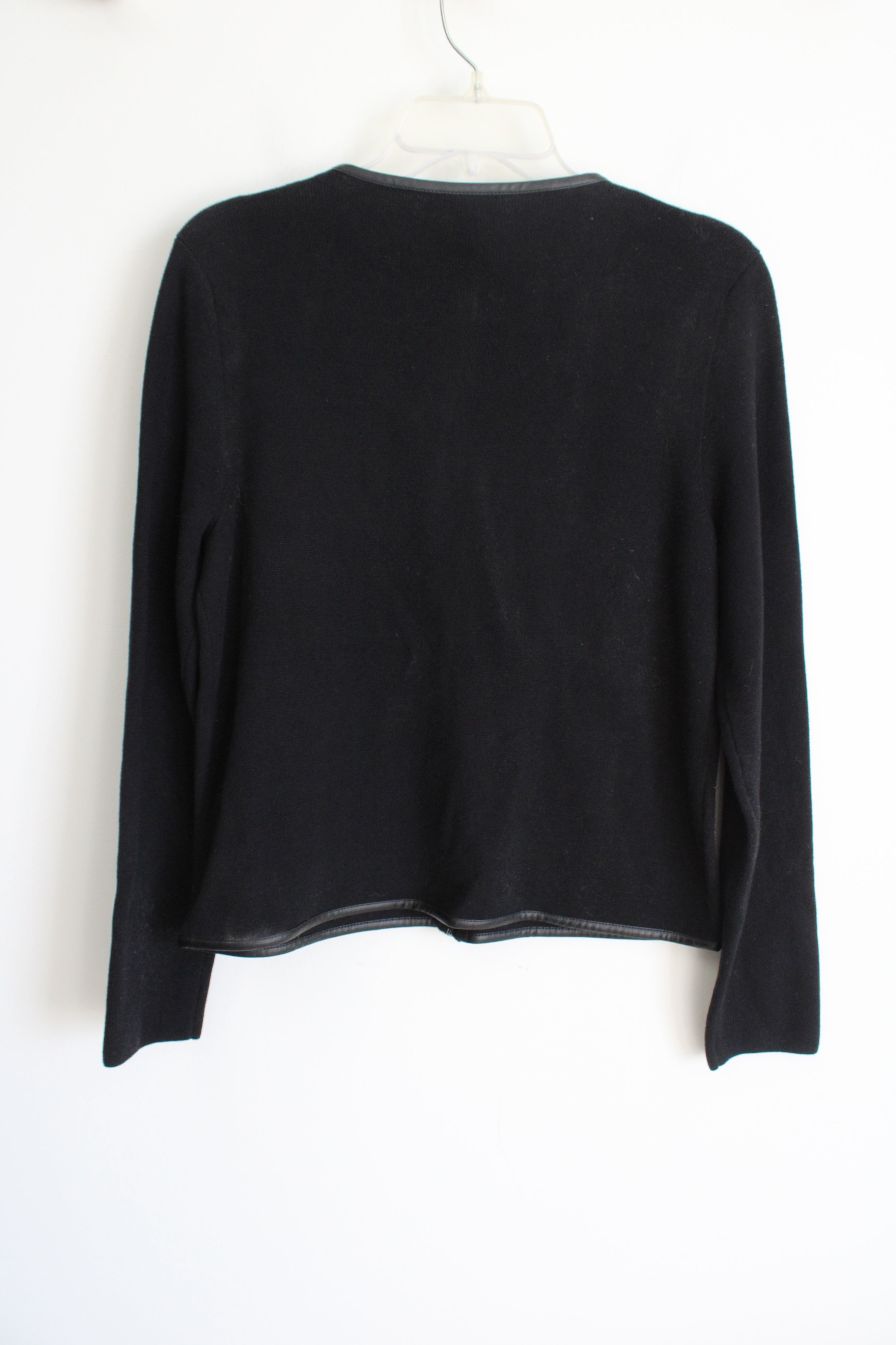 NEW Ralph Lauren Black Knit Zip Up Sweater Jacket | M