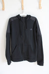 Adidas Black Zip-Up Athletic Jacket | Youth M (12/14)