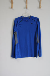 Nike Dri-Fit Blue Long Sleeved Shirt | S