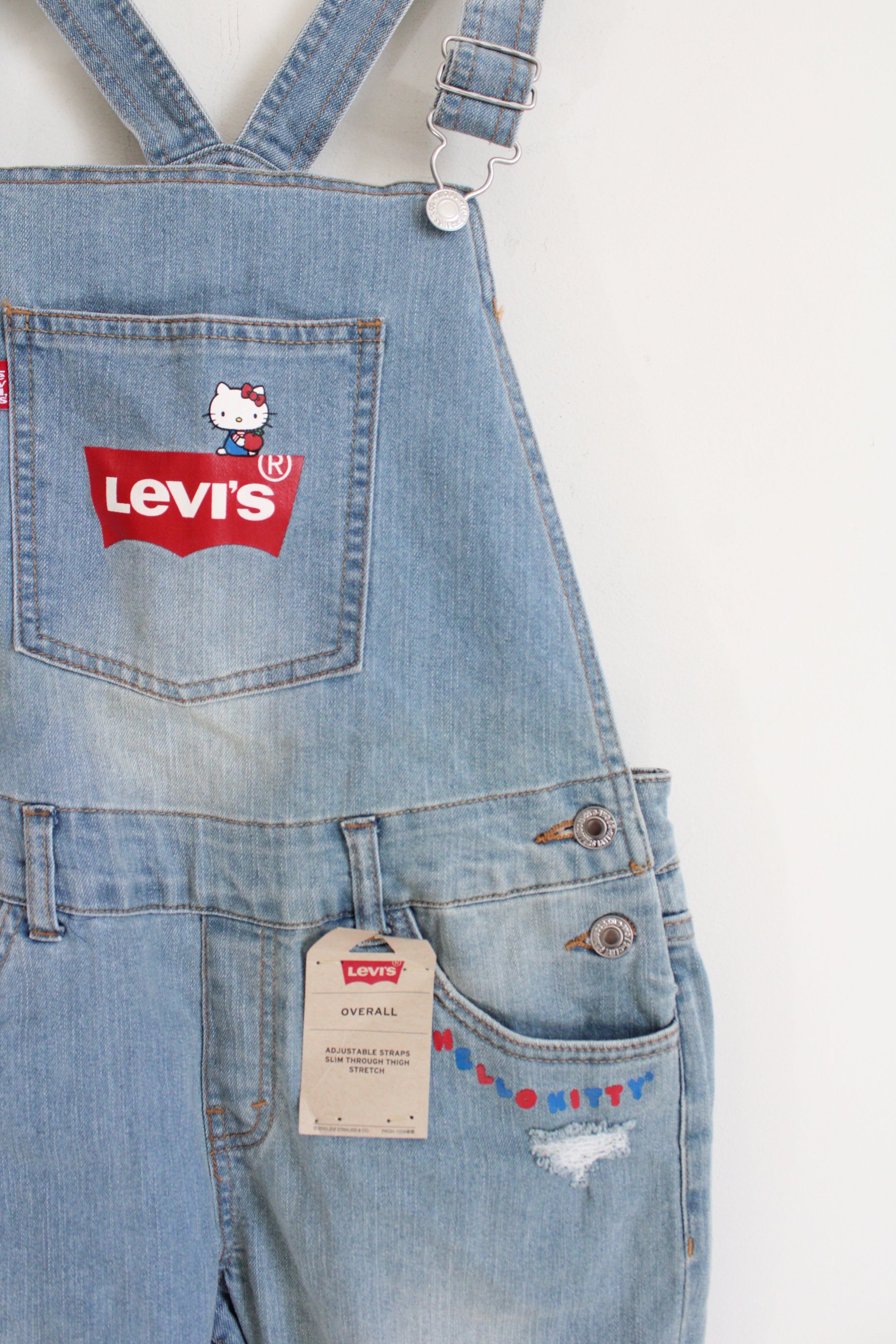 NEW Levi's Stretch Hello Kitty Overalls | Youth 16 Regular