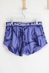 Under Armour Purple Patterned Athletic Shorts | Youth L (14/16)