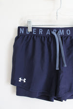 Under Armour Heatgear Navy Athletic Shorts | Youth L (14/16)