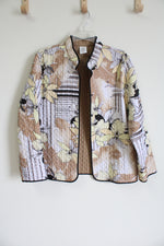 Alfred Dinner Yellow Floral Quilted Light Jacket | 14