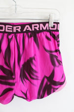 Under Armour Pink Patterned Athletic Shorts | Youth L (14/16)