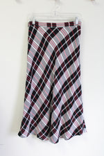 Premise Black White & Pink Plaid Long Skirt | 4