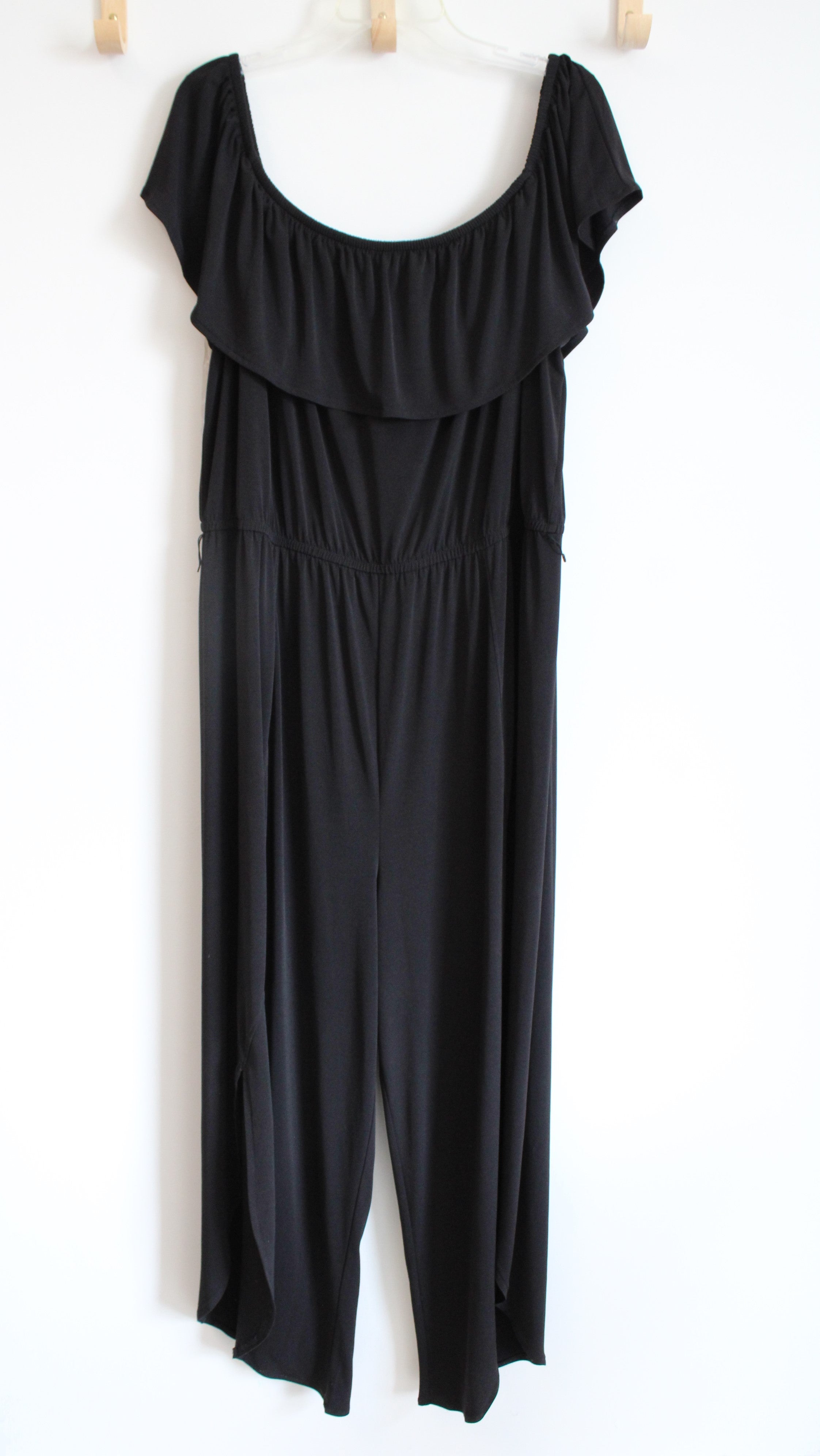 Lane Bryant Off-The-Shoulder Black Jumpsuit | 22/24