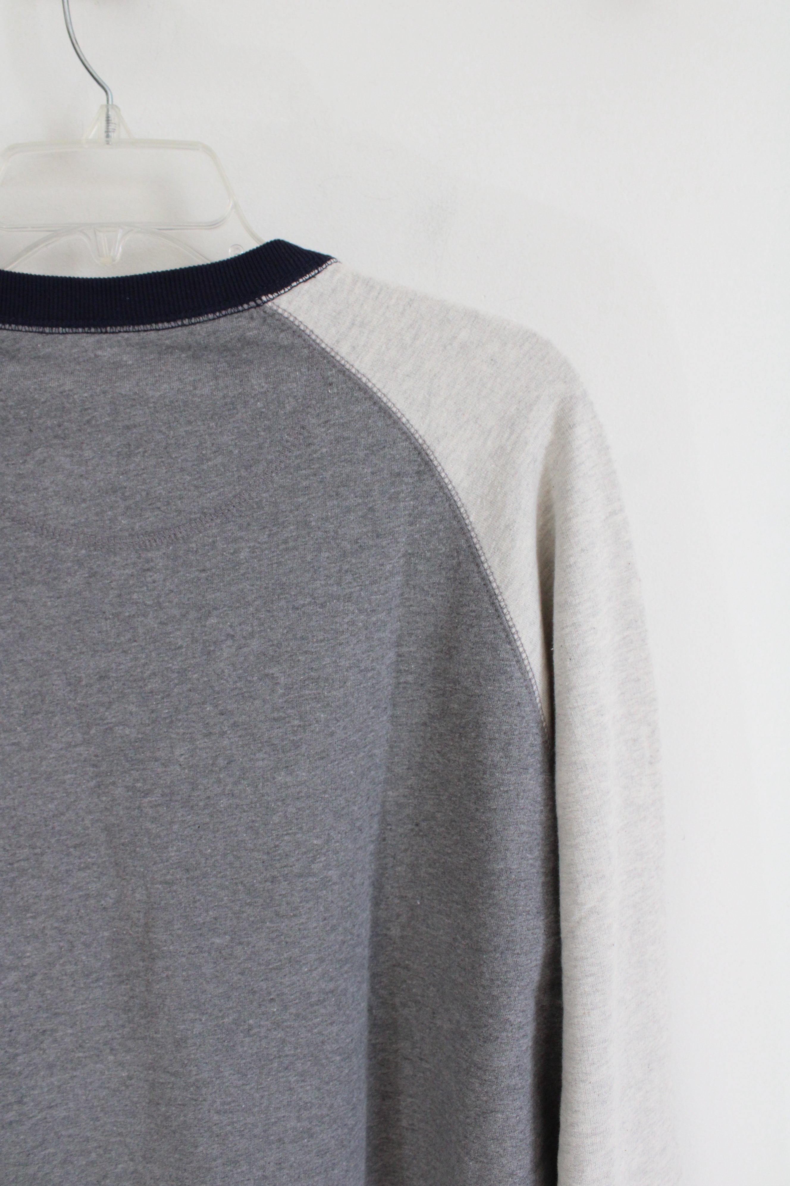 Basic Editions Navy & Gray Pullover Sweatshirt