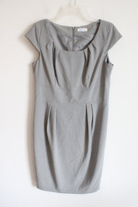 Calvin Klein Cap Sleeved Gray Dress | 12