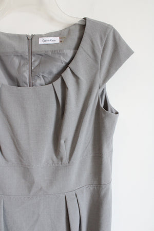 Calvin Klein Cap Sleeved Gray Dress | 12