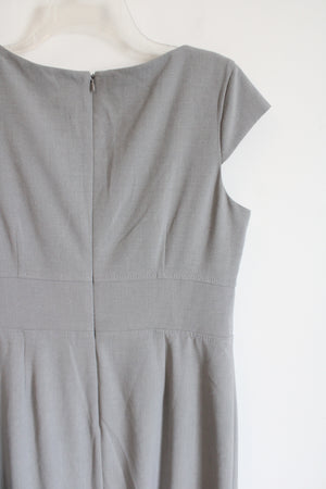 Calvin Klein Cap Sleeved Gray Dress | 12