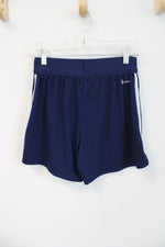 Adidas Navy & White Athletic Shorts | S