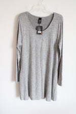 NEW Lildy Gray Plush Knit Tunic Long Sleeved Dress | L-XL