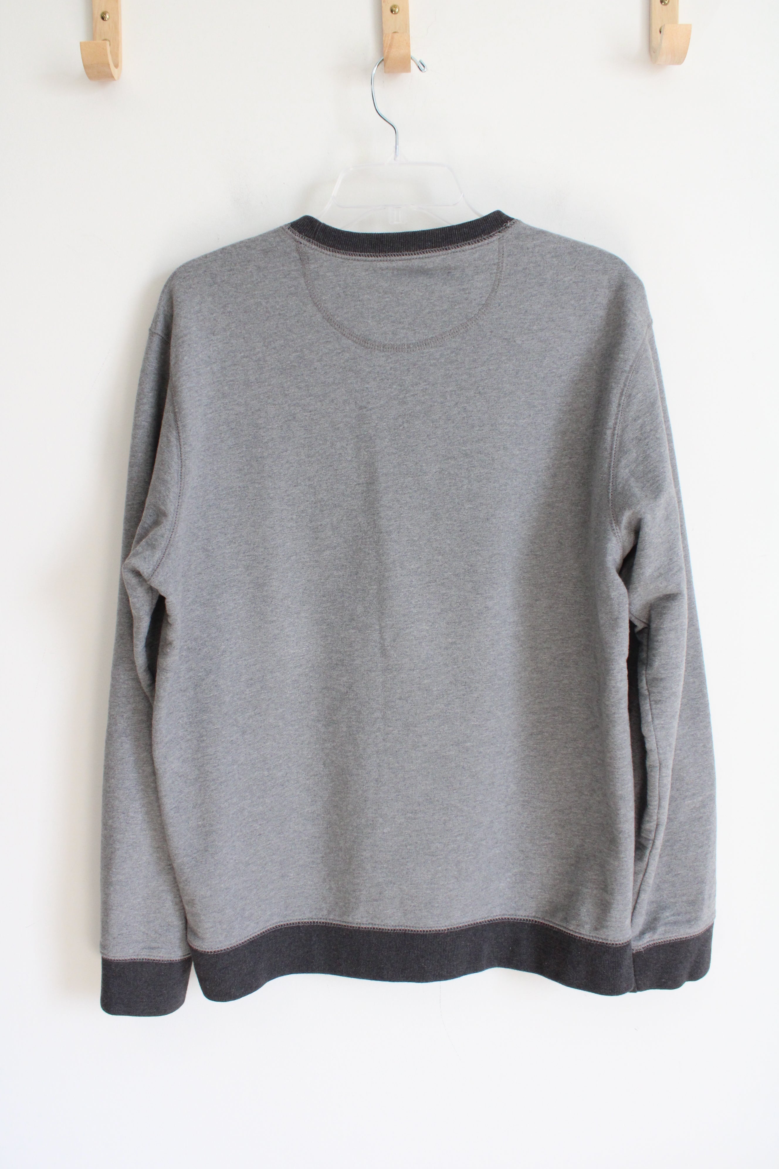 Basic Editions Gray Pullover Sweatshirt | M