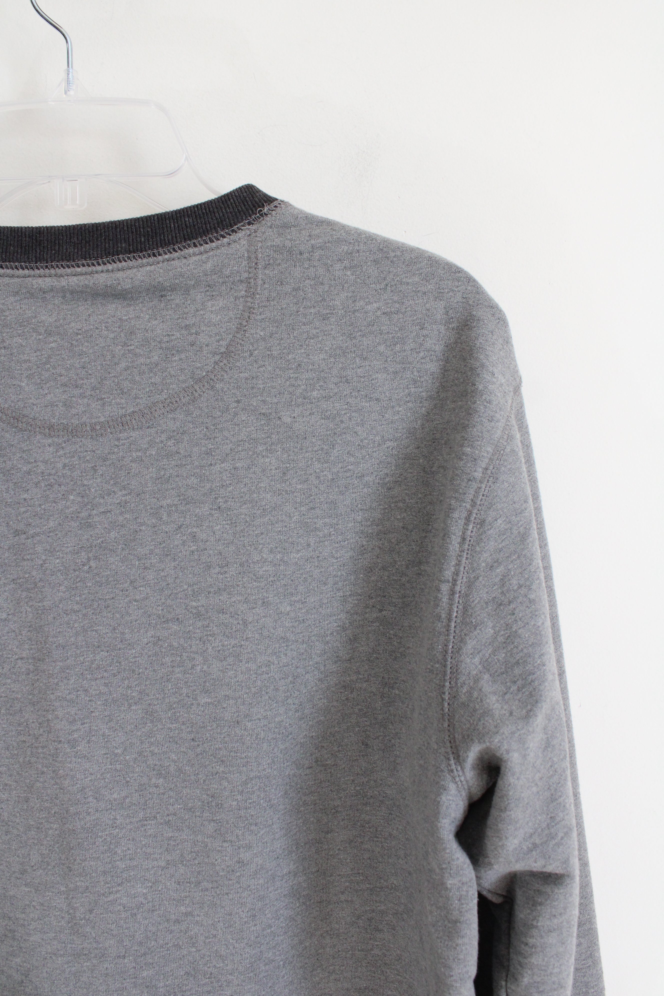 Basic Editions Gray Pullover Sweatshirt | M