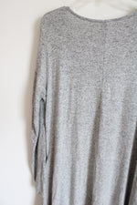 NEW Lildy Gray Plush Knit Tunic Long Sleeved Dress | L-XL