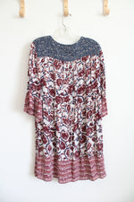 Style & Co Blue Red Boho Dress | M