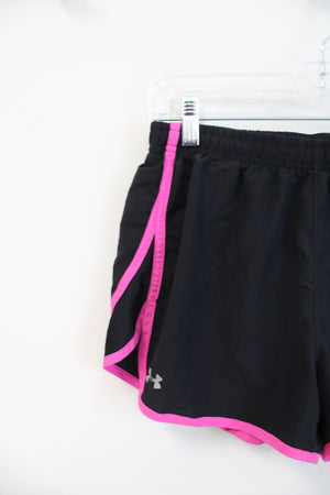 Under Armour Black & Pink Athletic Shorts | S