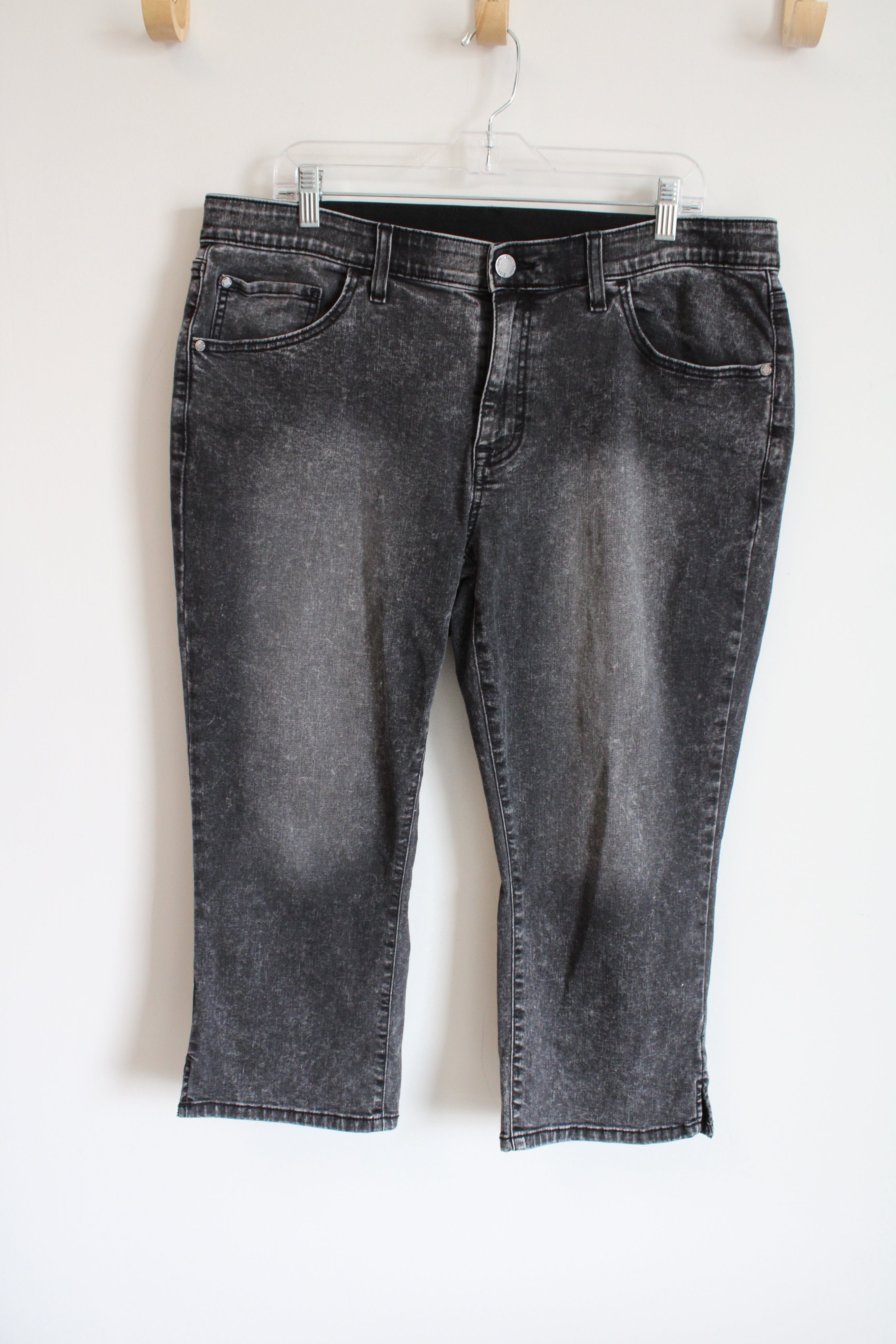 Evri Black Jean Capri Pants | 16W