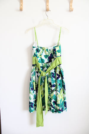 Trisesci Green Patterned Spaghetti Strap Dress | 13